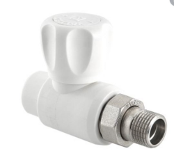 Кран PP-R шаровой Дн25 х3/4" НР для радиатора прямой (70/10) ПК Контур